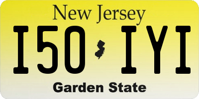 NJ license plate I50IYI