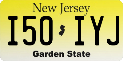 NJ license plate I50IYJ