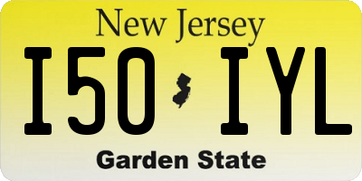 NJ license plate I50IYL