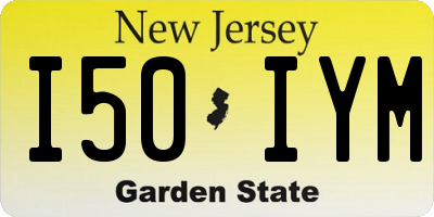 NJ license plate I50IYM