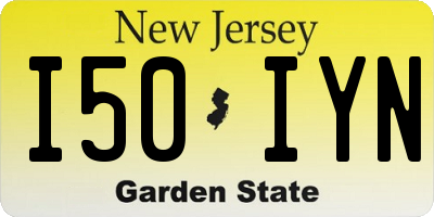 NJ license plate I50IYN
