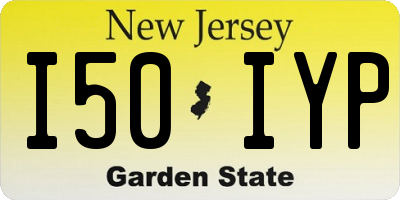 NJ license plate I50IYP