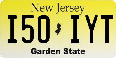NJ license plate I50IYT