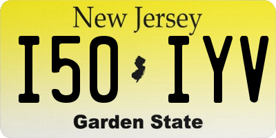 NJ license plate I50IYV