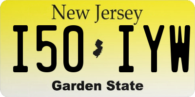 NJ license plate I50IYW