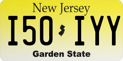 NJ license plate I50IYY