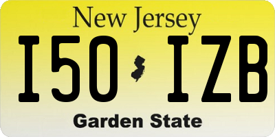 NJ license plate I50IZB