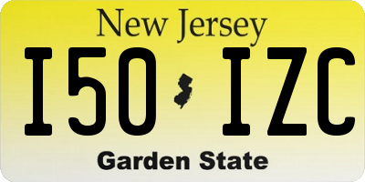 NJ license plate I50IZC
