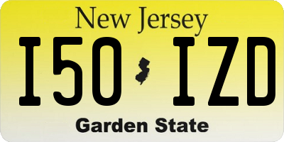 NJ license plate I50IZD