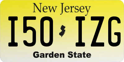 NJ license plate I50IZG