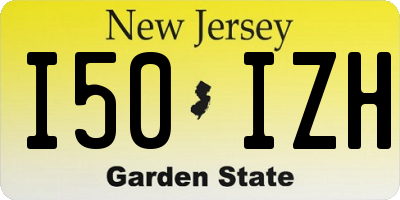 NJ license plate I50IZH