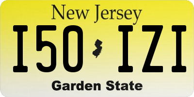 NJ license plate I50IZI