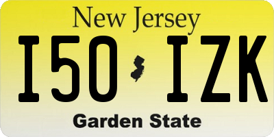 NJ license plate I50IZK