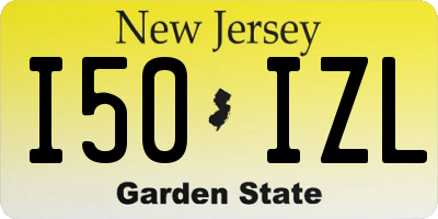 NJ license plate I50IZL