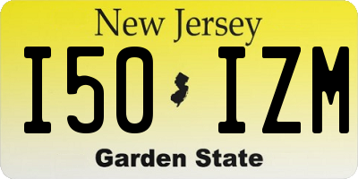 NJ license plate I50IZM