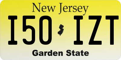 NJ license plate I50IZT