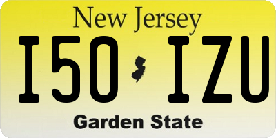NJ license plate I50IZU