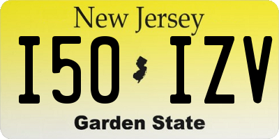 NJ license plate I50IZV