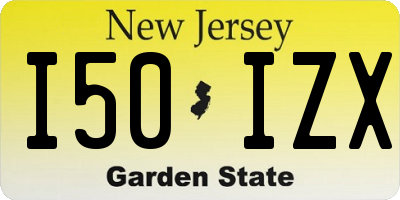 NJ license plate I50IZX