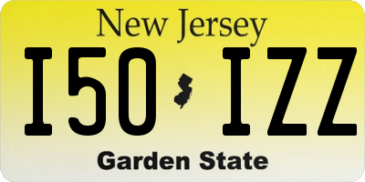 NJ license plate I50IZZ