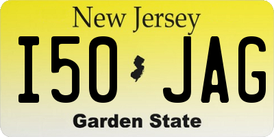 NJ license plate I50JAG