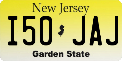 NJ license plate I50JAJ
