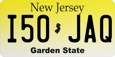 NJ license plate I50JAQ