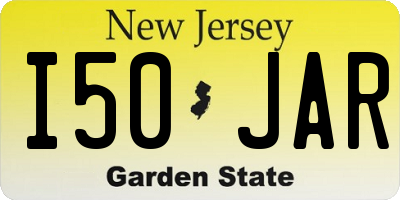 NJ license plate I50JAR
