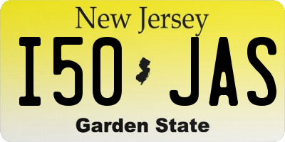 NJ license plate I50JAS