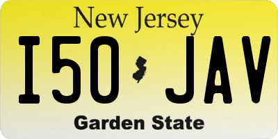 NJ license plate I50JAV
