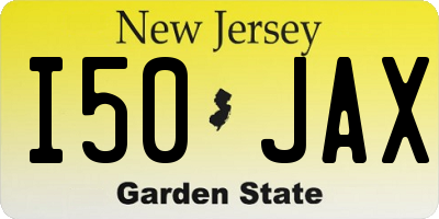 NJ license plate I50JAX