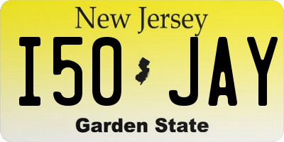 NJ license plate I50JAY