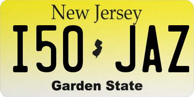 NJ license plate I50JAZ