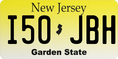 NJ license plate I50JBH