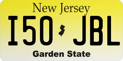 NJ license plate I50JBL