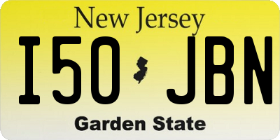 NJ license plate I50JBN