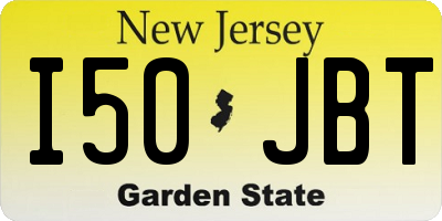 NJ license plate I50JBT