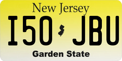NJ license plate I50JBU