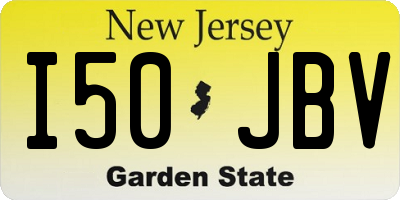 NJ license plate I50JBV