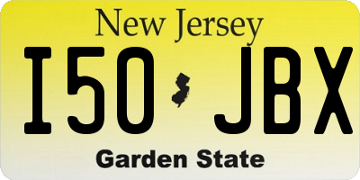 NJ license plate I50JBX