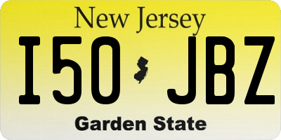 NJ license plate I50JBZ