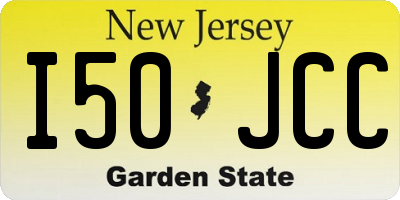NJ license plate I50JCC