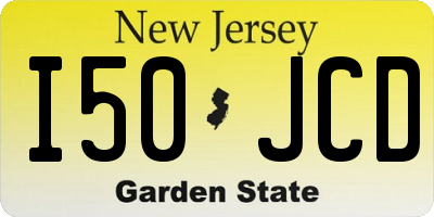 NJ license plate I50JCD