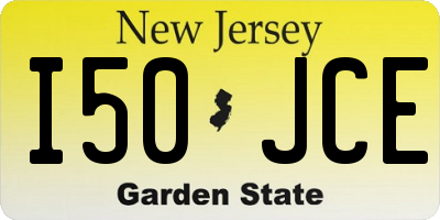 NJ license plate I50JCE