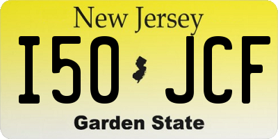 NJ license plate I50JCF