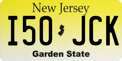 NJ license plate I50JCK