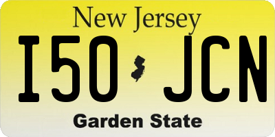 NJ license plate I50JCN