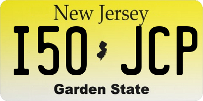 NJ license plate I50JCP