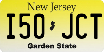 NJ license plate I50JCT