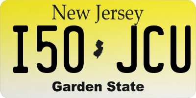 NJ license plate I50JCU